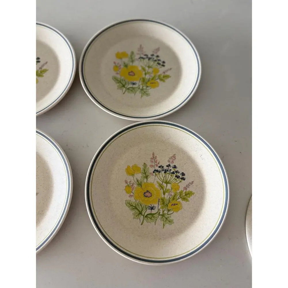 Vintage Lenox Temper-Ware Summer Spice 8” Salad Plates Floral Set of 4